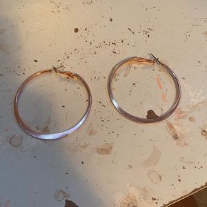 Rose Gold Hoop Ear Rings
